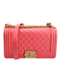 Chanel Boy Flap Medium Old Caviar 25M Coral
