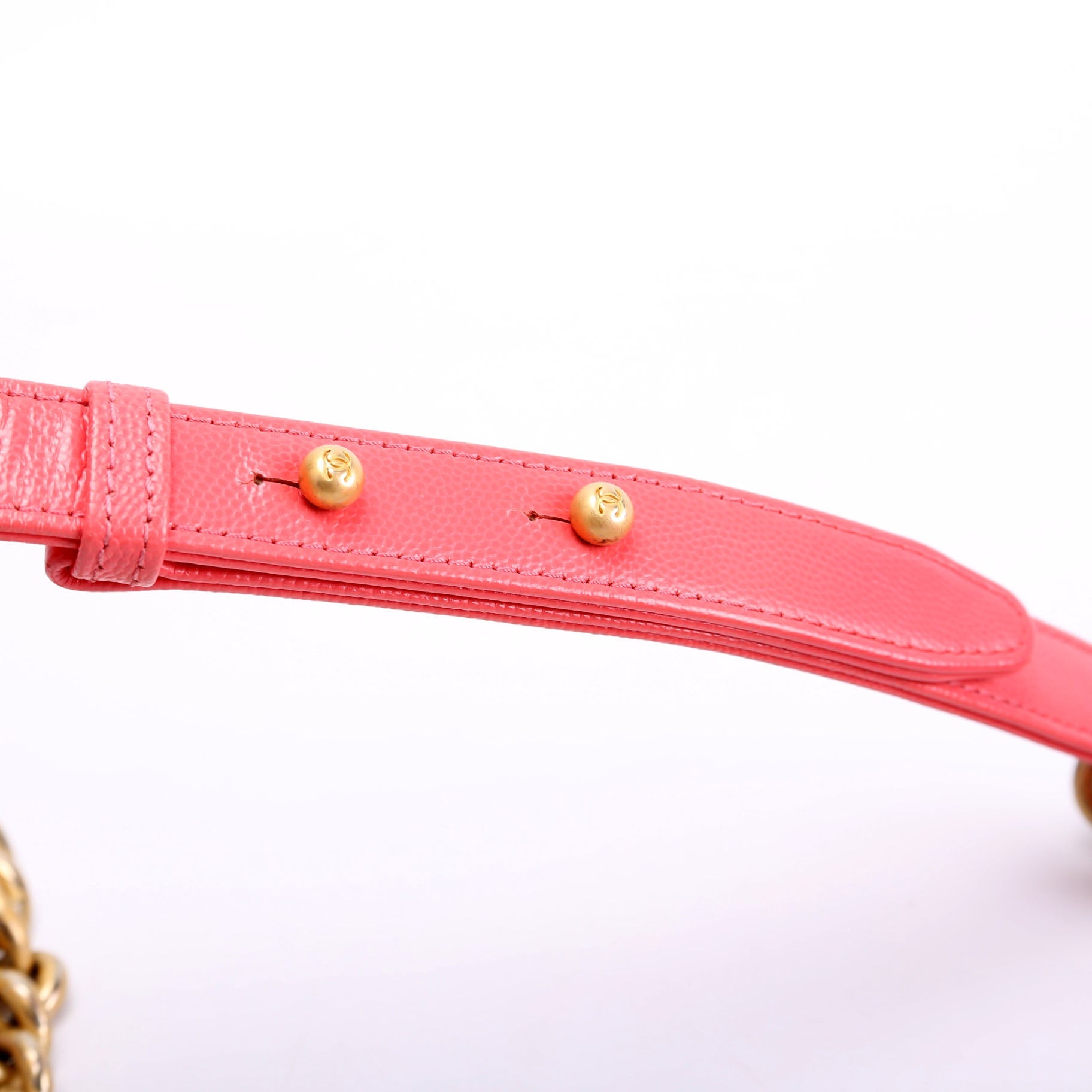 Chanel Boy Flap Medium Old Caviar 25M Coral