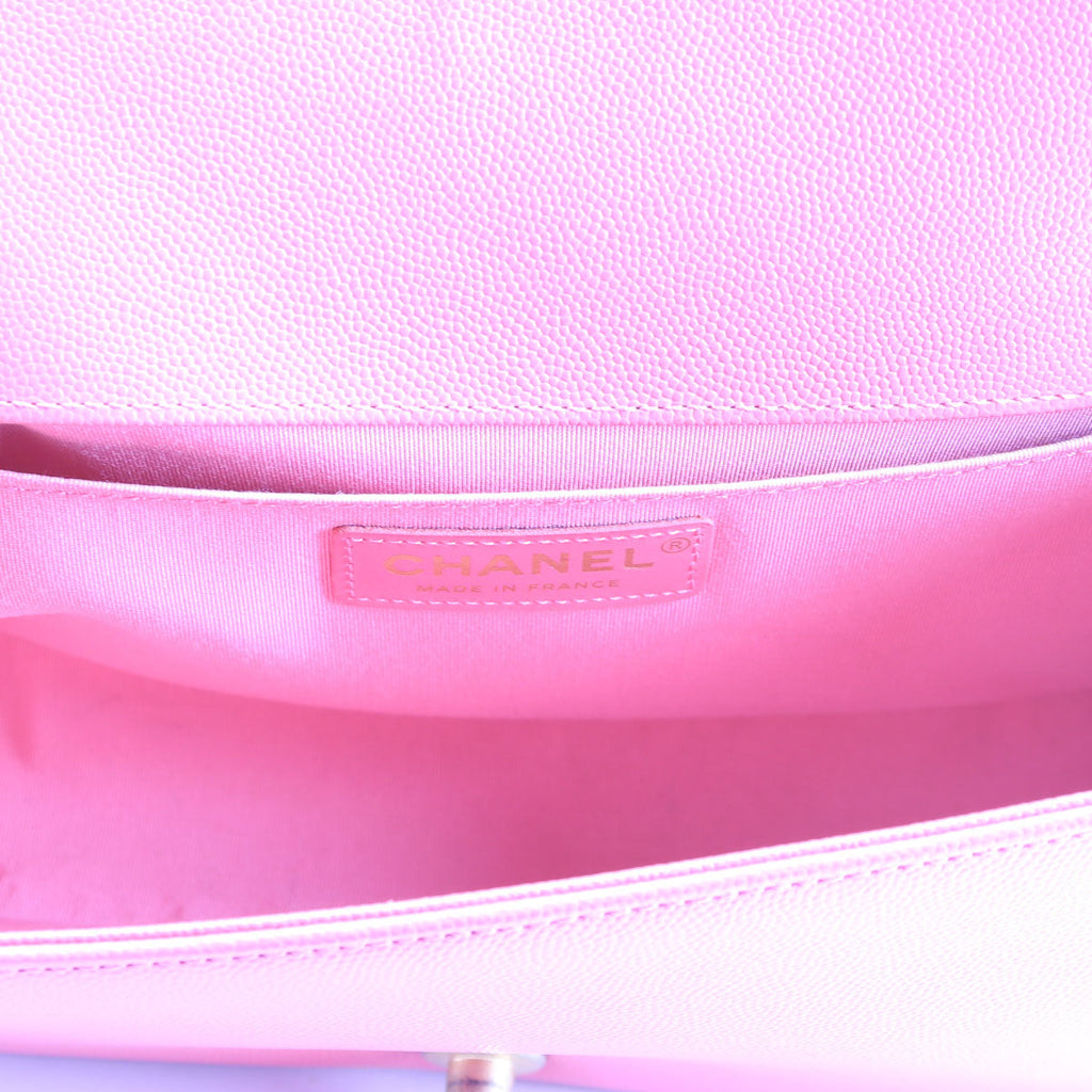 Chanel Boy Flap Medium Old Caviar 25M Coral