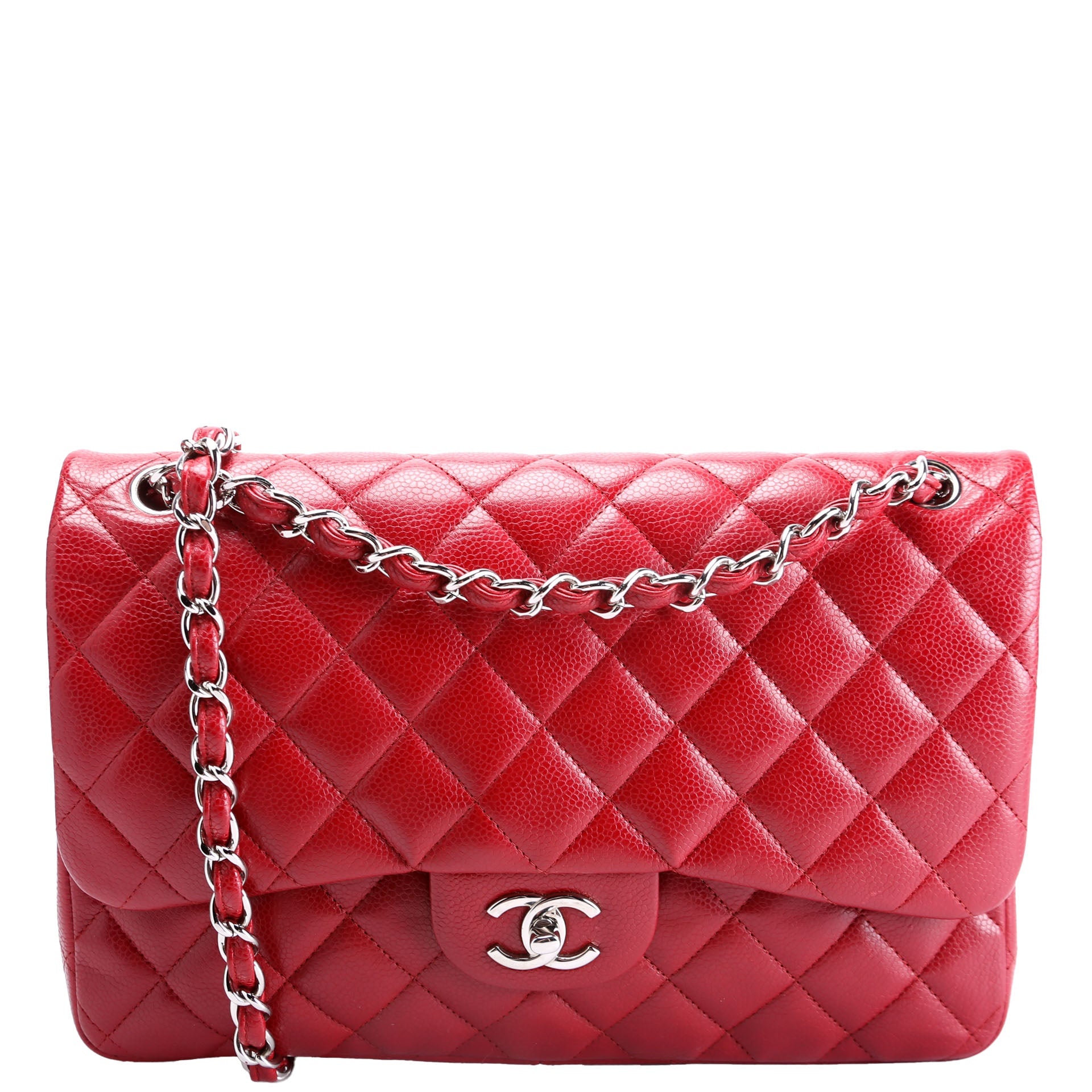 Chanel Classic Flap Jumbo Caviar 16M Red