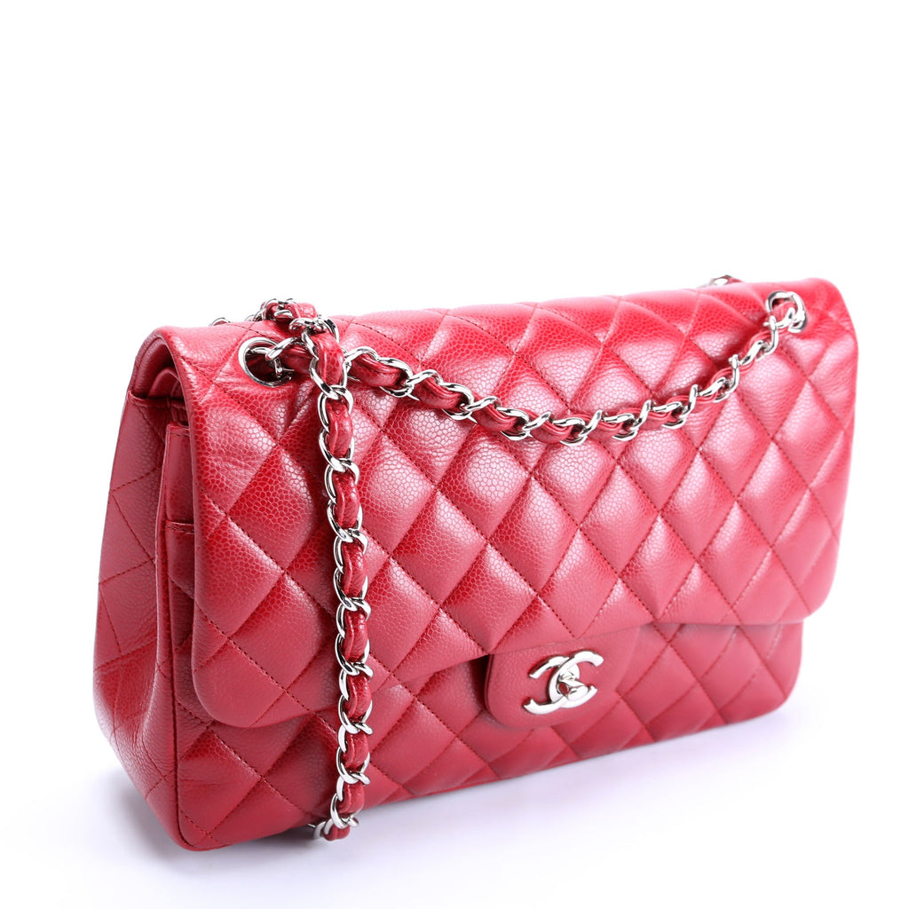 Chanel Classic Flap Jumbo Caviar 16M Red