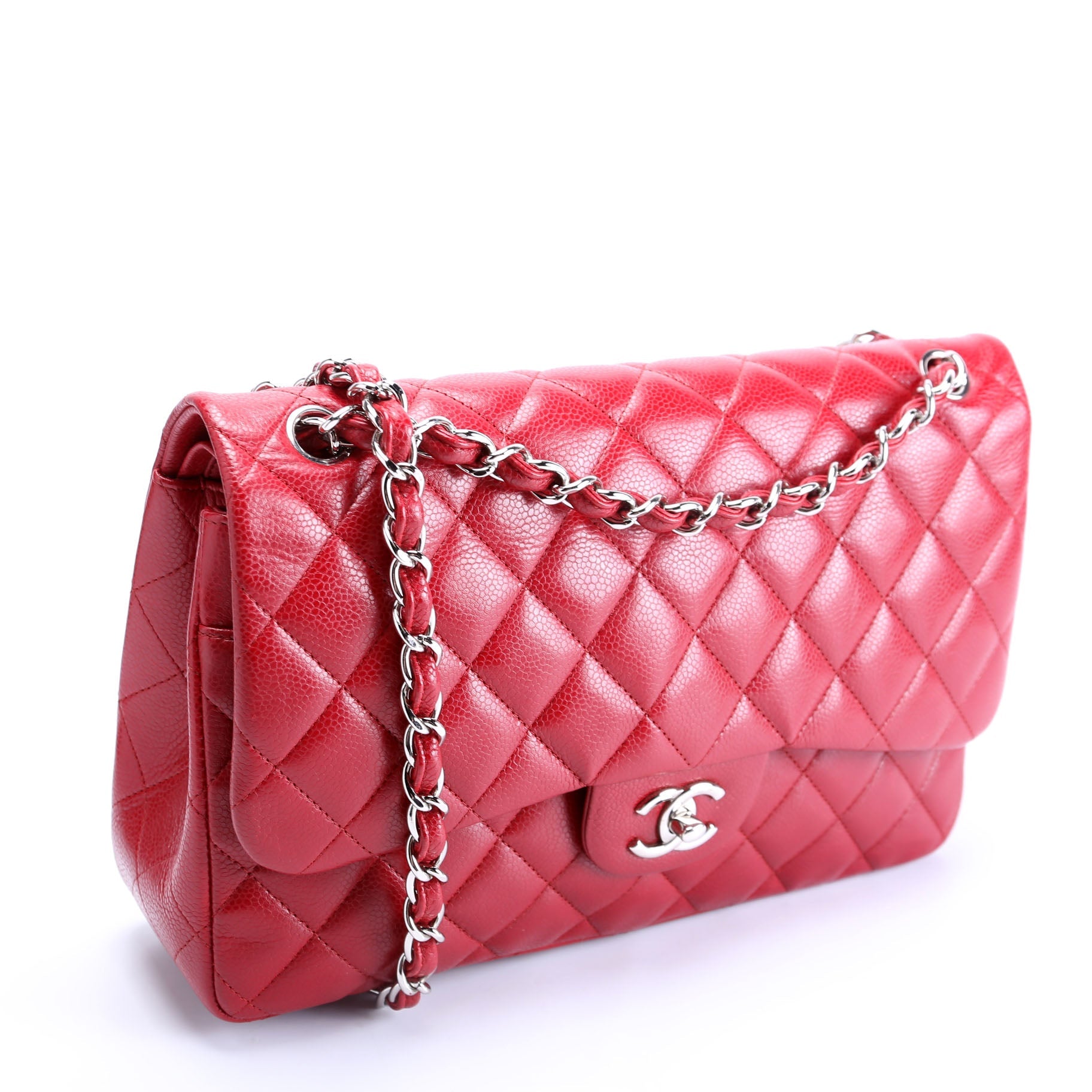Chanel Classic Flap Jumbo Caviar 16M Red