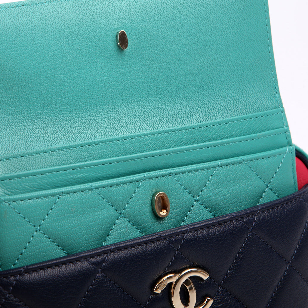Chanel Tri-color In & Out Waist Bag Quilted Goatskin 29M