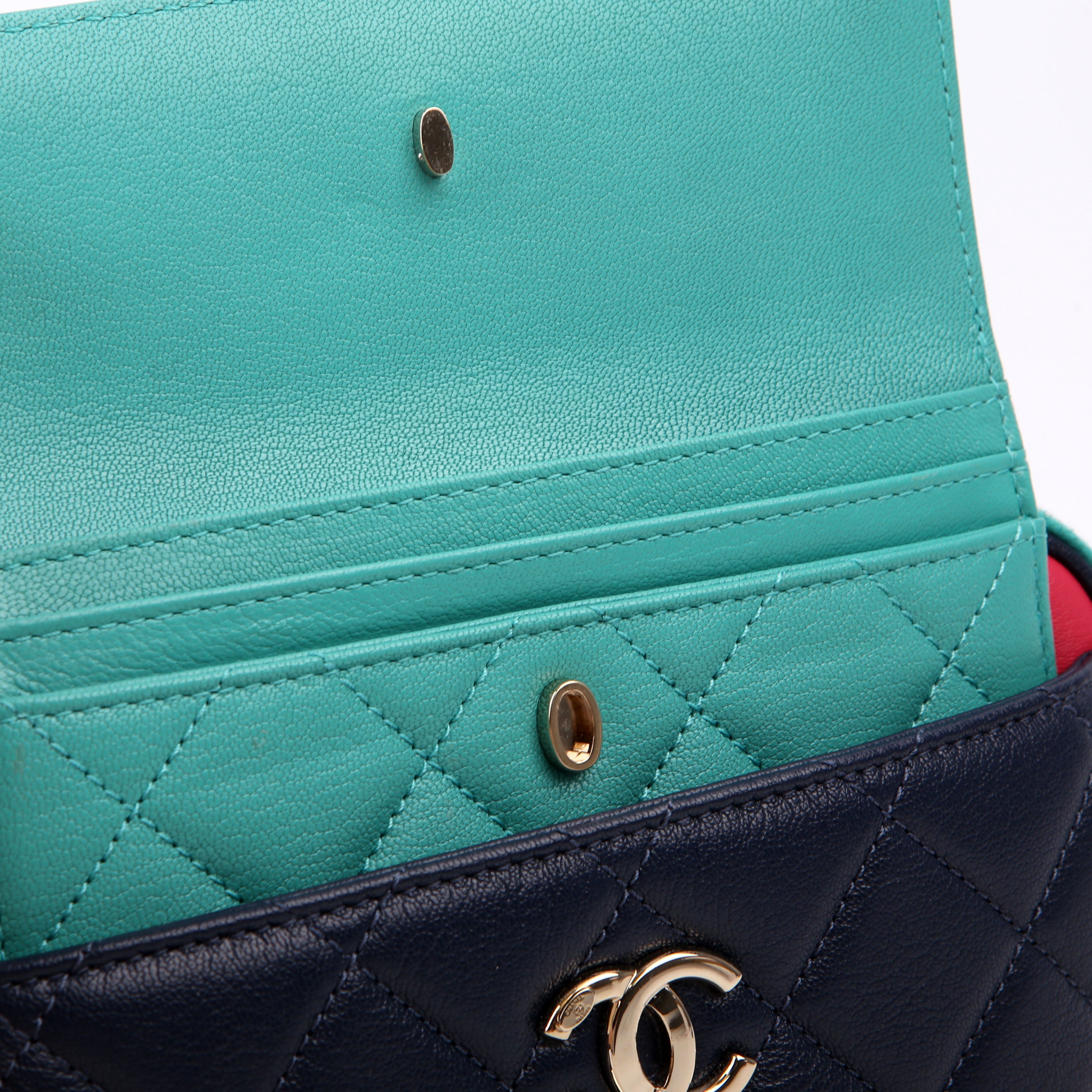 Chanel Tri-color In & Out Waist Bag Quilted Goatskin 29M