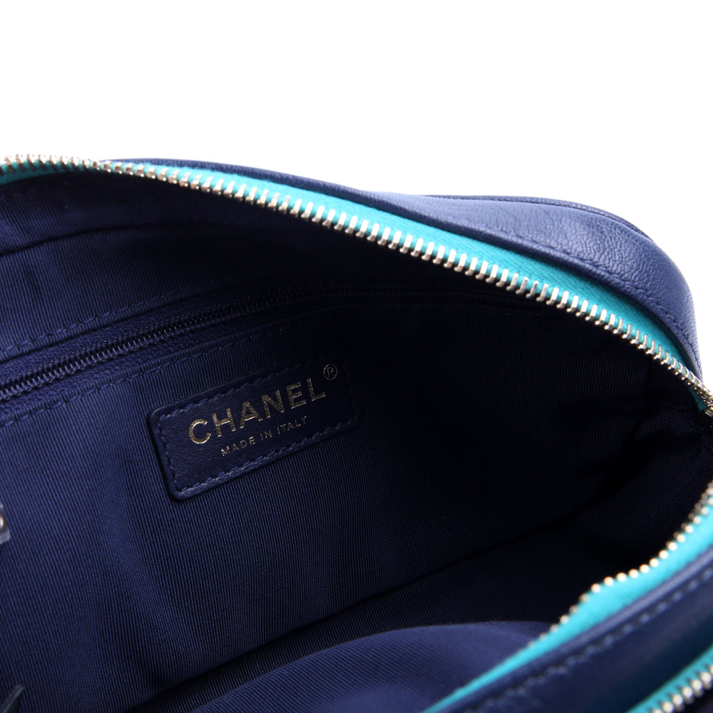 Chanel Tri-color In & Out Waist Bag Quilted Goatskin 29M