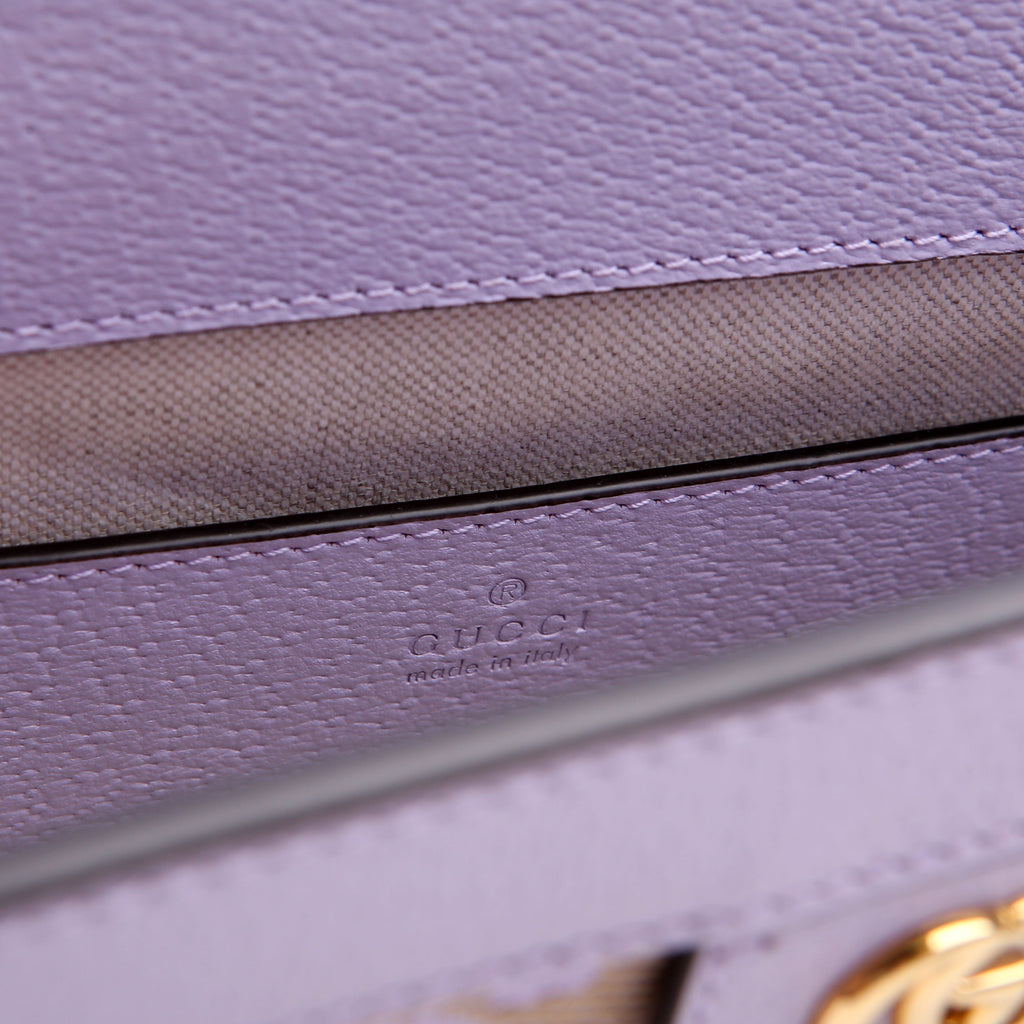Gucci 503877 Ophidia Jumbo GG Canvas Small Shoulder Bag Purple