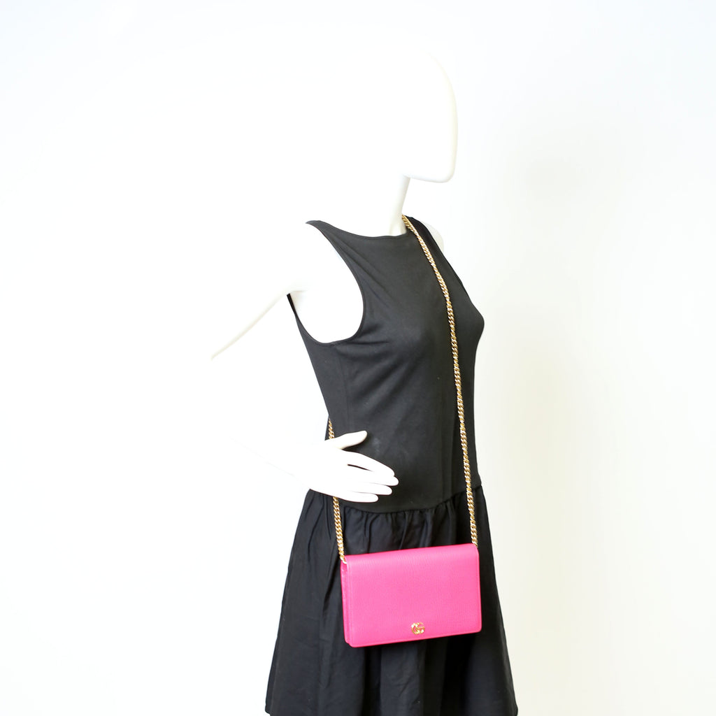 Gucci 497985 Marmont Mini Chain Bag Pink