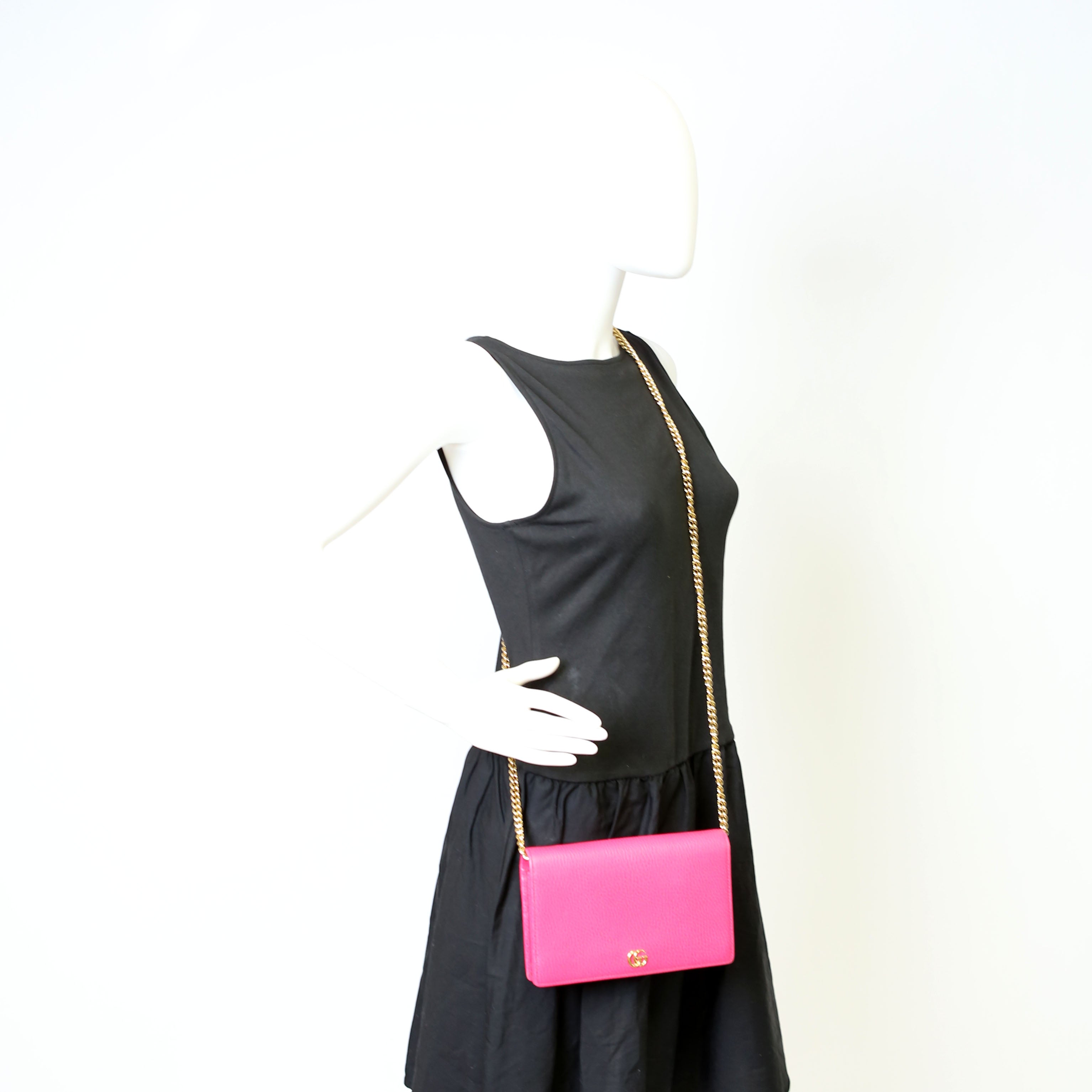 Gucci 497985 Marmont Mini Chain Bag Pink