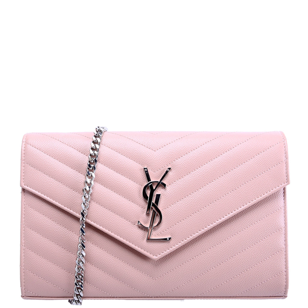 Saint Laurent Grain De Chain Wallet 377828 Pink