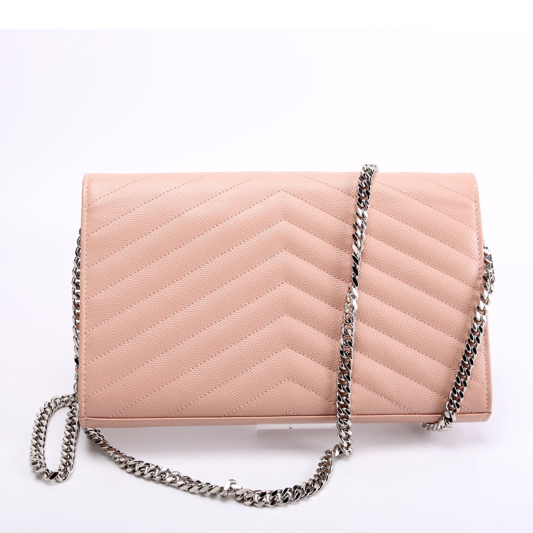 Saint Laurent Grain De Chain Wallet 377828 Pink