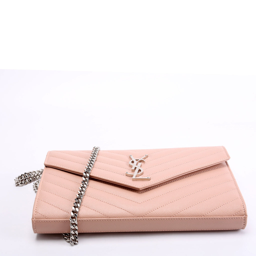 Saint Laurent Grain De Chain Wallet 377828 Pink