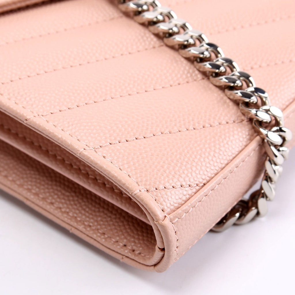 Saint Laurent Grain De Chain Wallet 377828 Pink