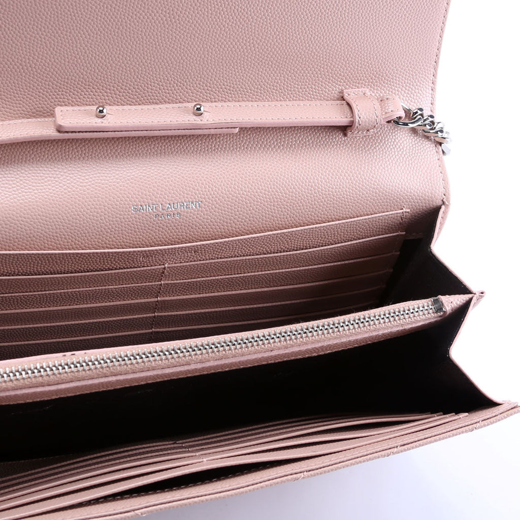 Saint Laurent Grain De Chain Wallet 377828 Pink