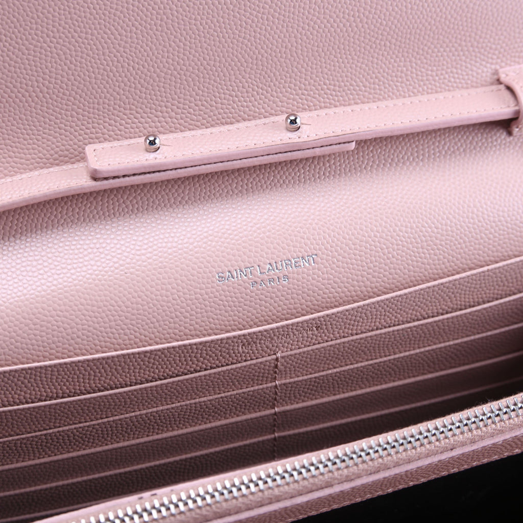 Saint Laurent Grain De Chain Wallet 377828 Pink