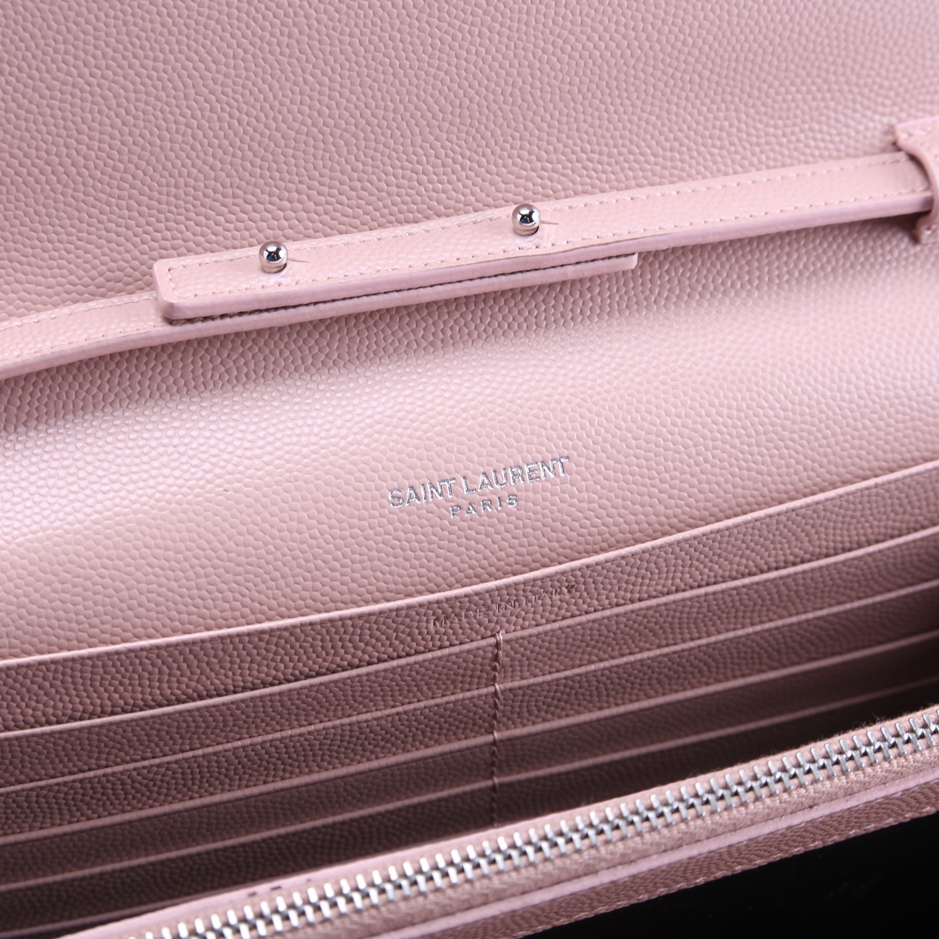 Saint Laurent Grain De Chain Wallet 377828 Pink