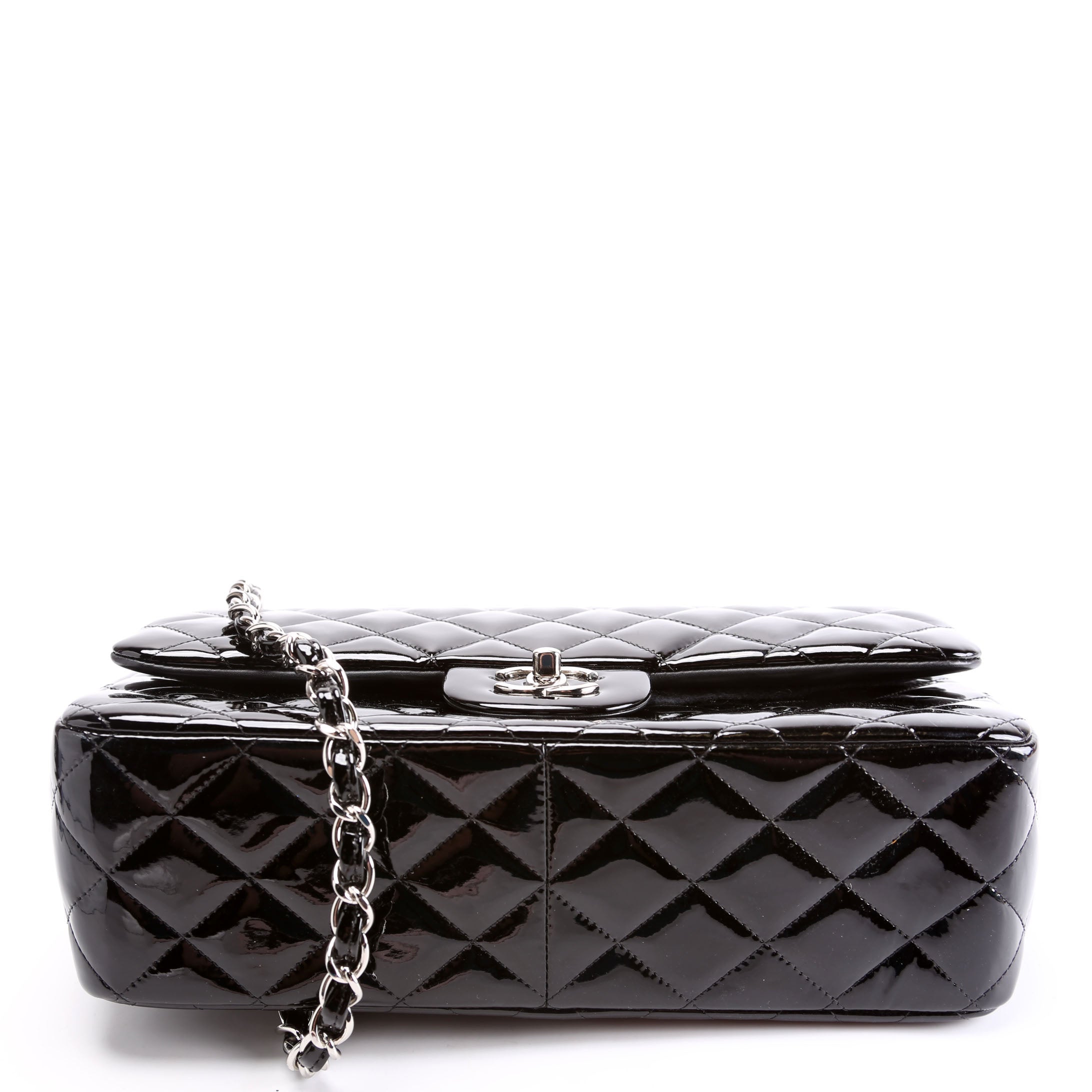 Chanel Classic Flap Jumbo Patent 17-20M Black