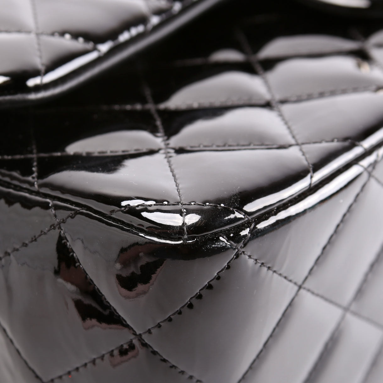Chanel Classic Flap Jumbo Patent 17-20M Black