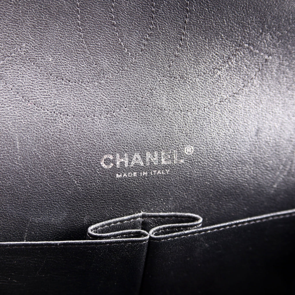 Chanel Classic Flap Jumbo Patent 17-20M Black