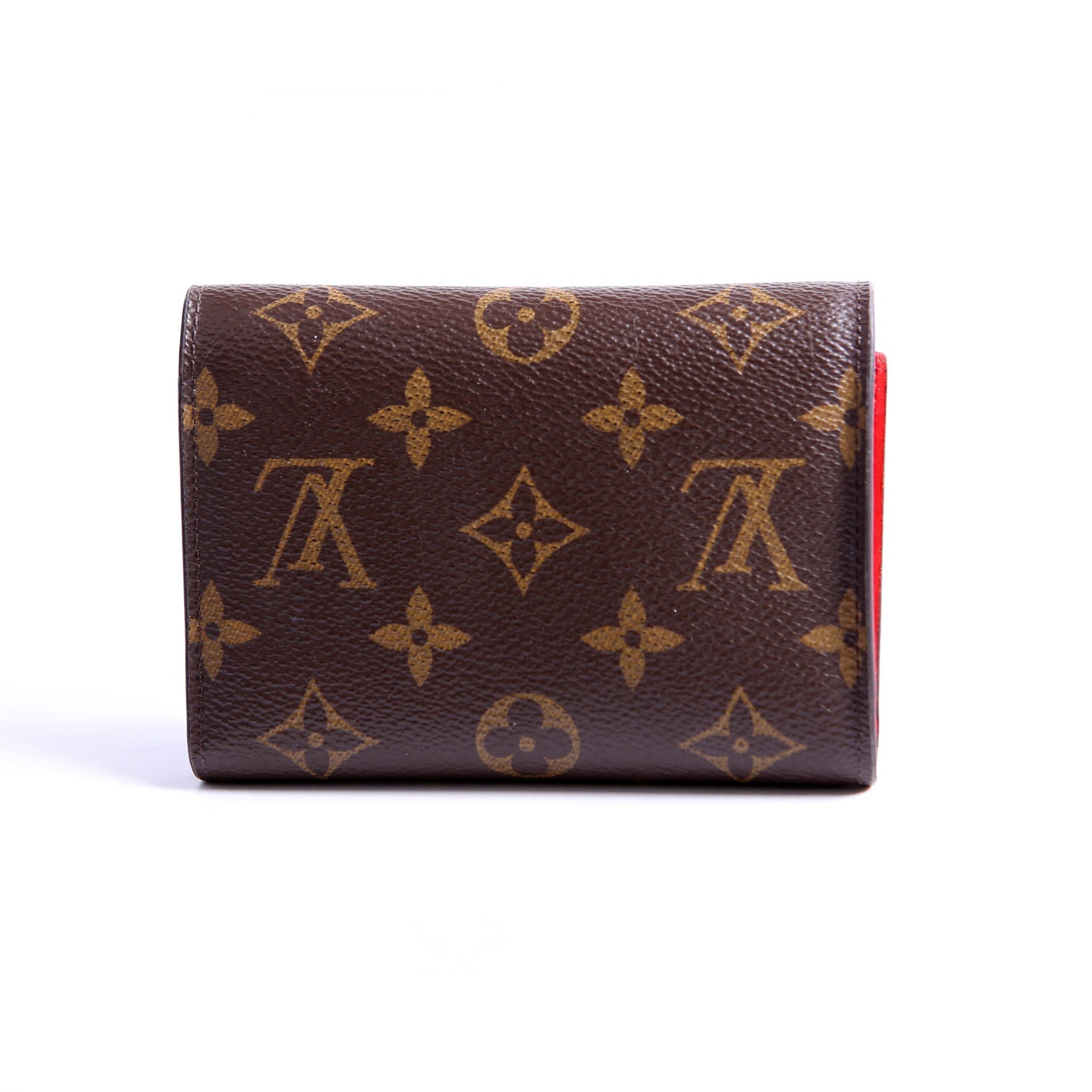 Louis Vuitton Flower Lock Compact Wallet Monogram Red
