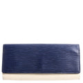 Louis Vuitton Flore Long Wallet Epi Blue/Cream