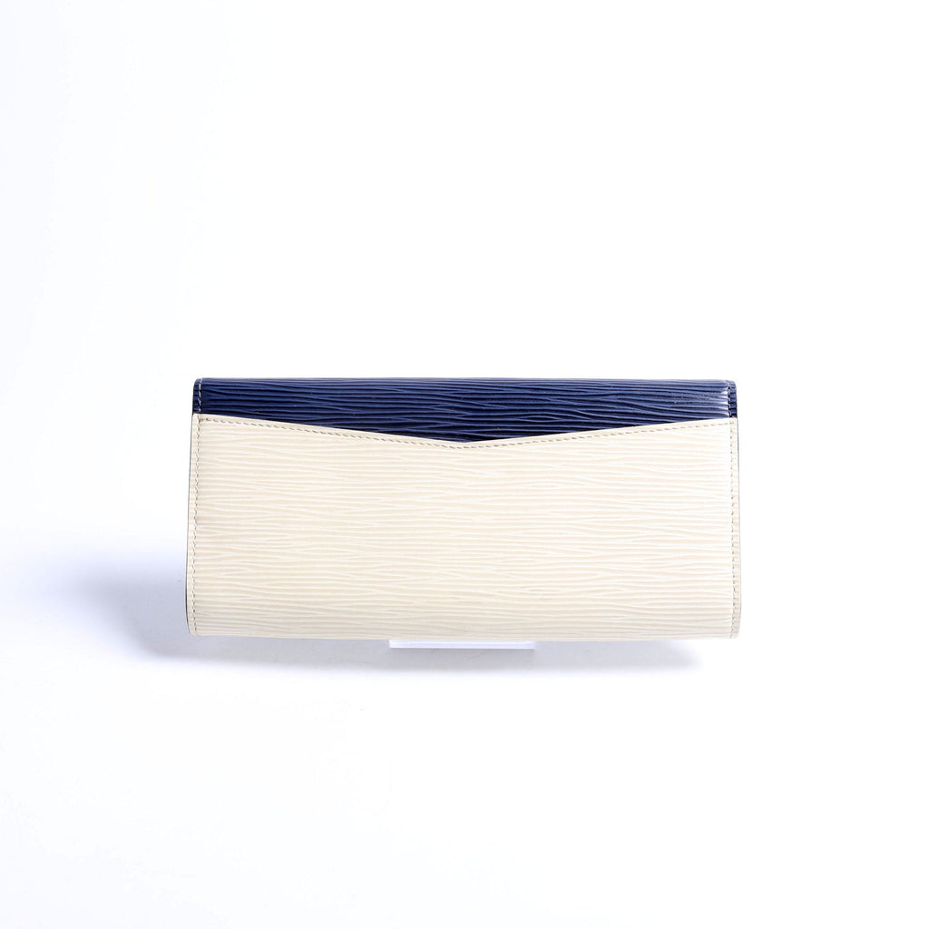 Louis Vuitton Flore Long Wallet Epi Blue/Cream