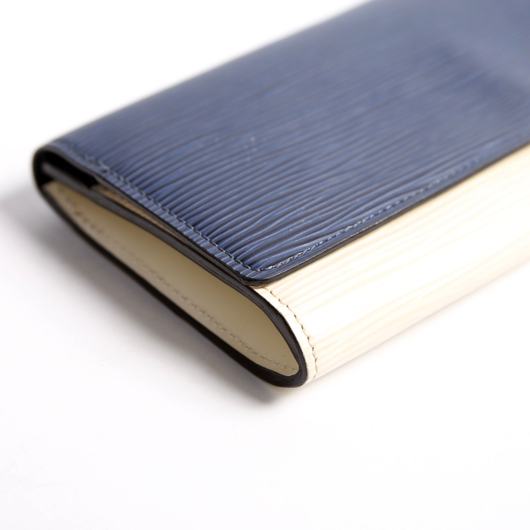 Louis Vuitton Flore Long Wallet Epi Blue/Cream
