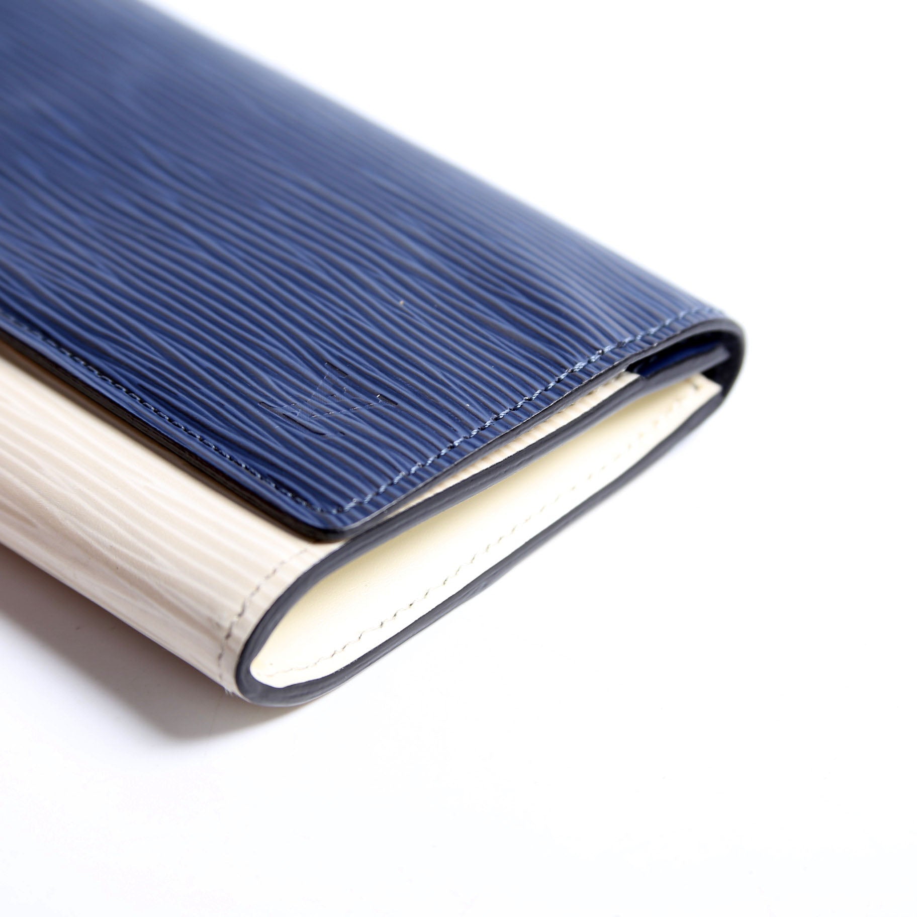 Louis Vuitton Flore Long Wallet Epi Blue/Cream