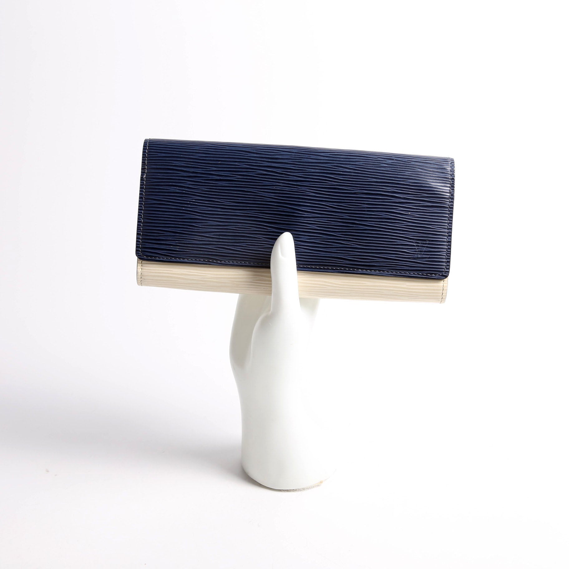 Louis Vuitton Flore Long Wallet Epi Blue/Cream
