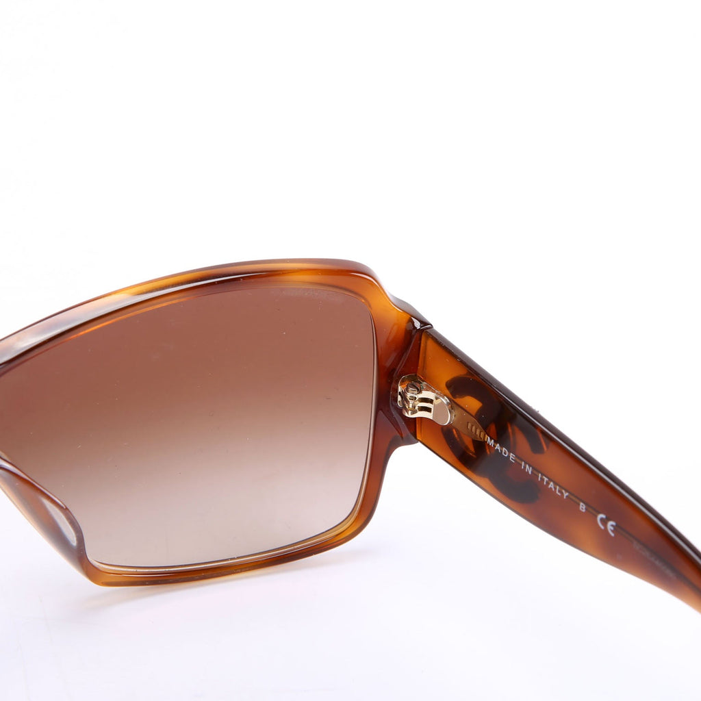 Chanel 5449-A CC Shield Tortoise Sunglasses Brown