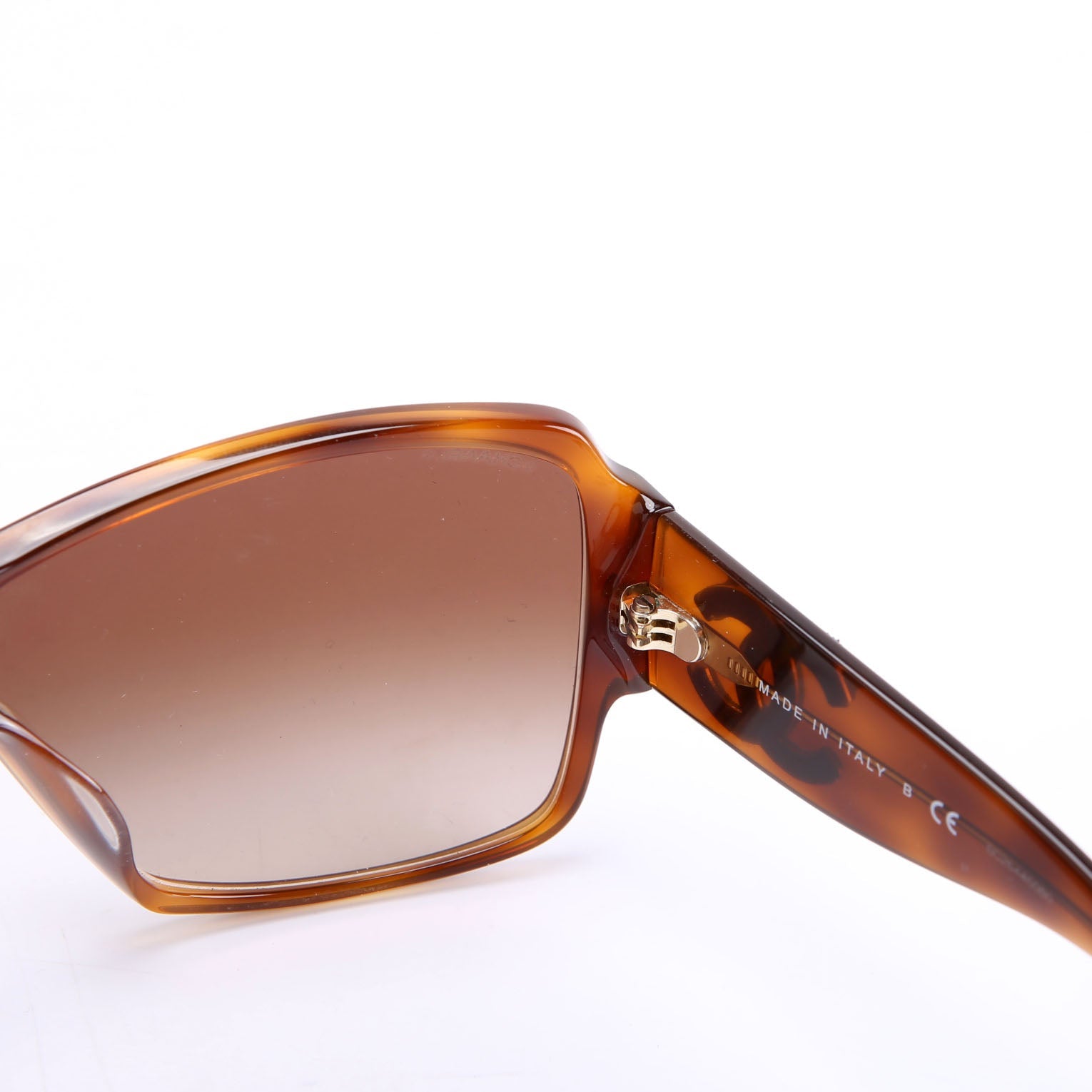Chanel 5449-A CC Shield Tortoise Sunglasses Brown