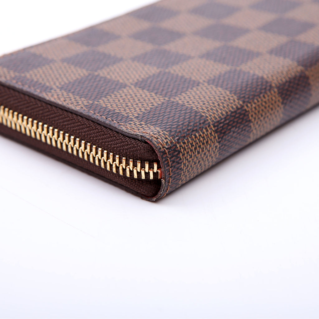 Louis Vuitton Clemence Wallet Damier Ebene Red