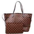 Louis Vuitton Neverfull With Wallet MM Damier Ebene Red