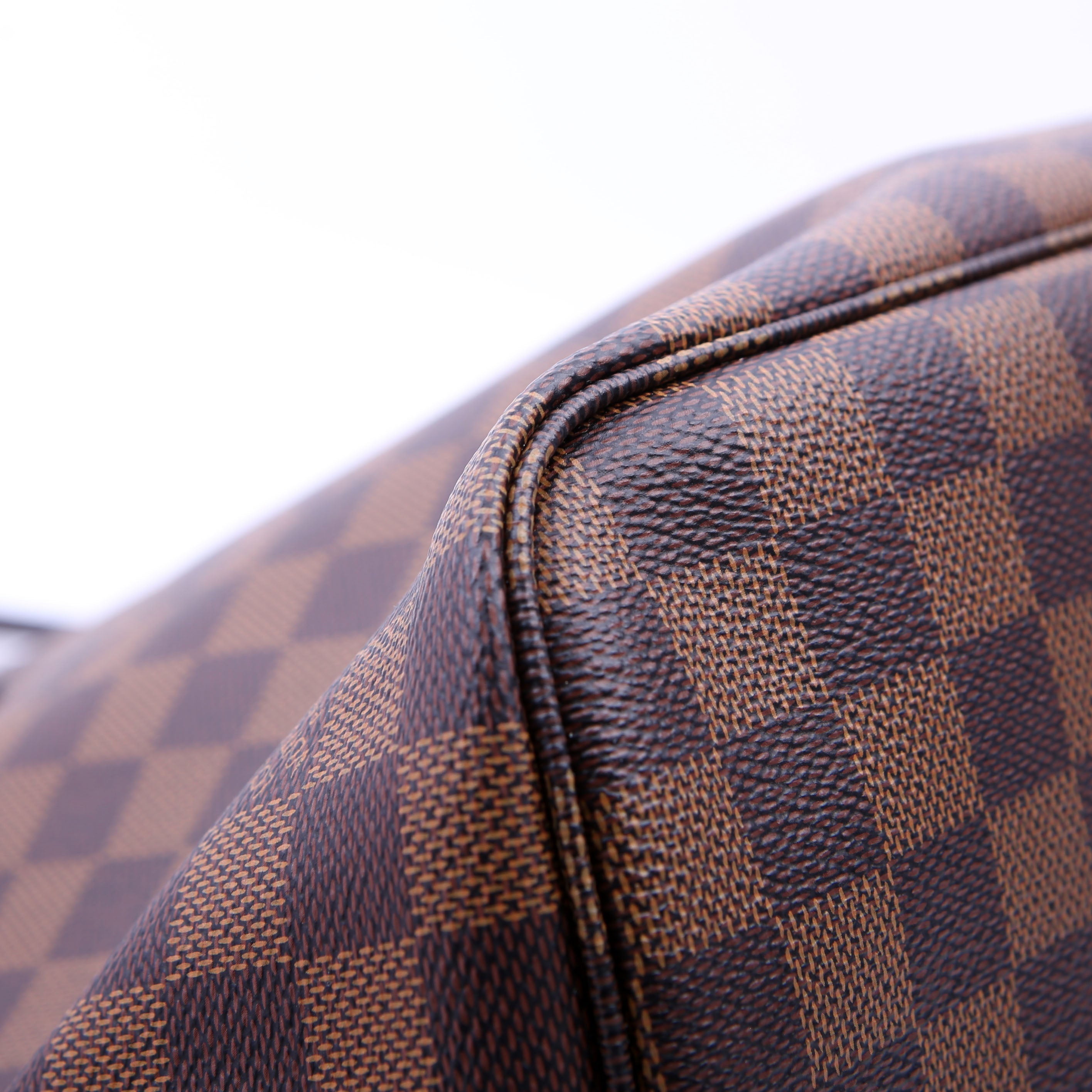 Louis Vuitton Neverfull With Wallet MM Damier Ebene Red