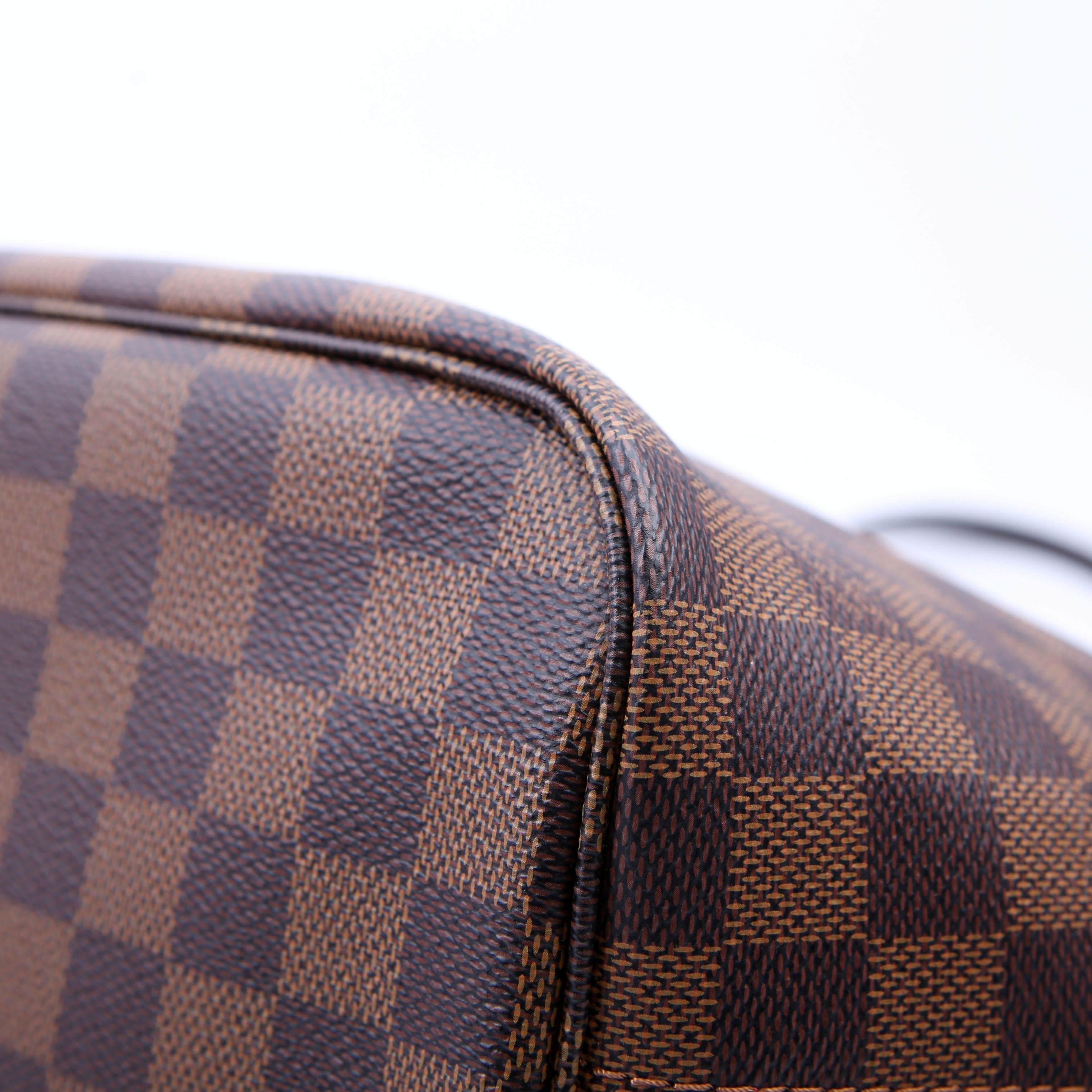 Louis Vuitton Neverfull With Wallet MM Damier Ebene Red