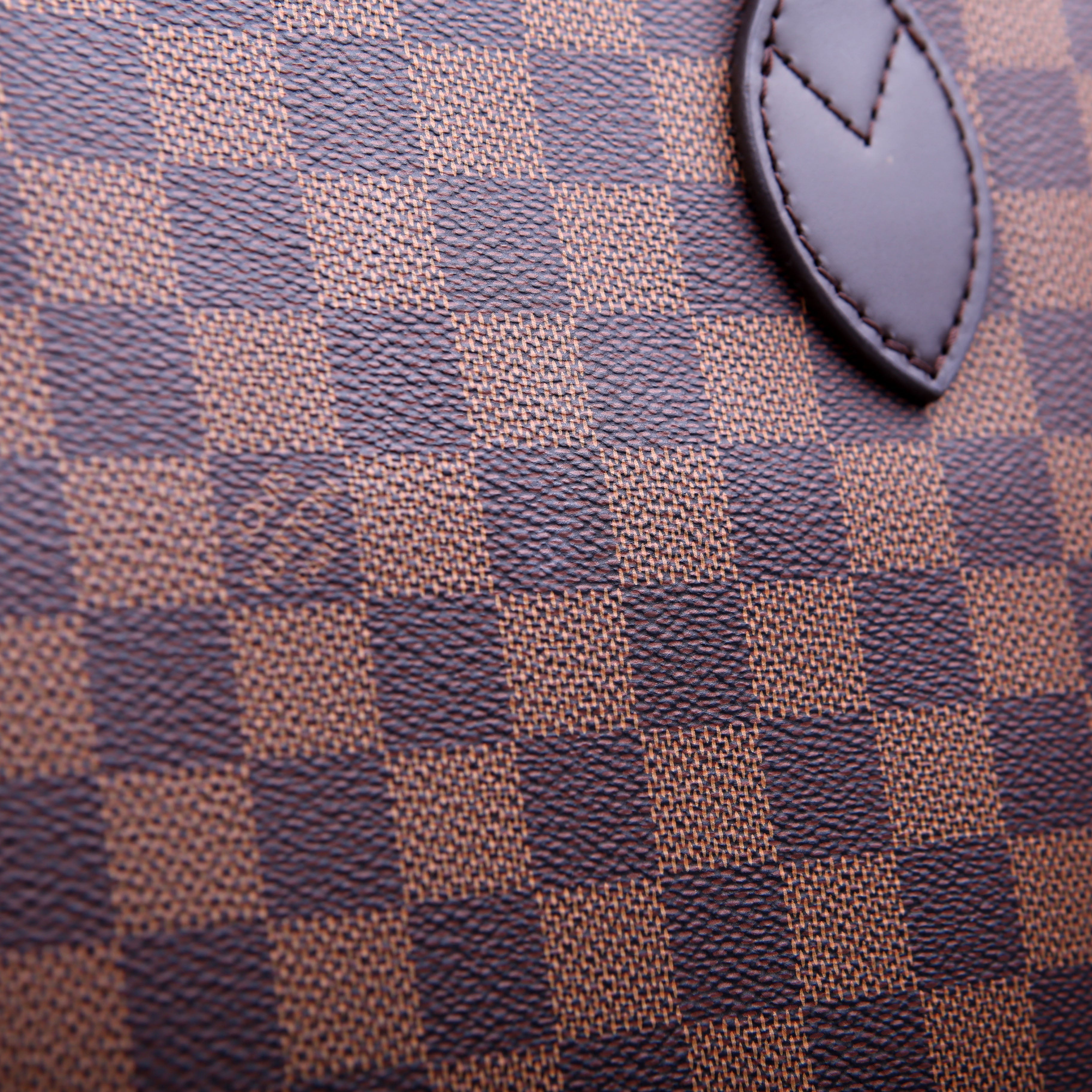 Louis Vuitton Neverfull With Wallet MM Damier Ebene Red