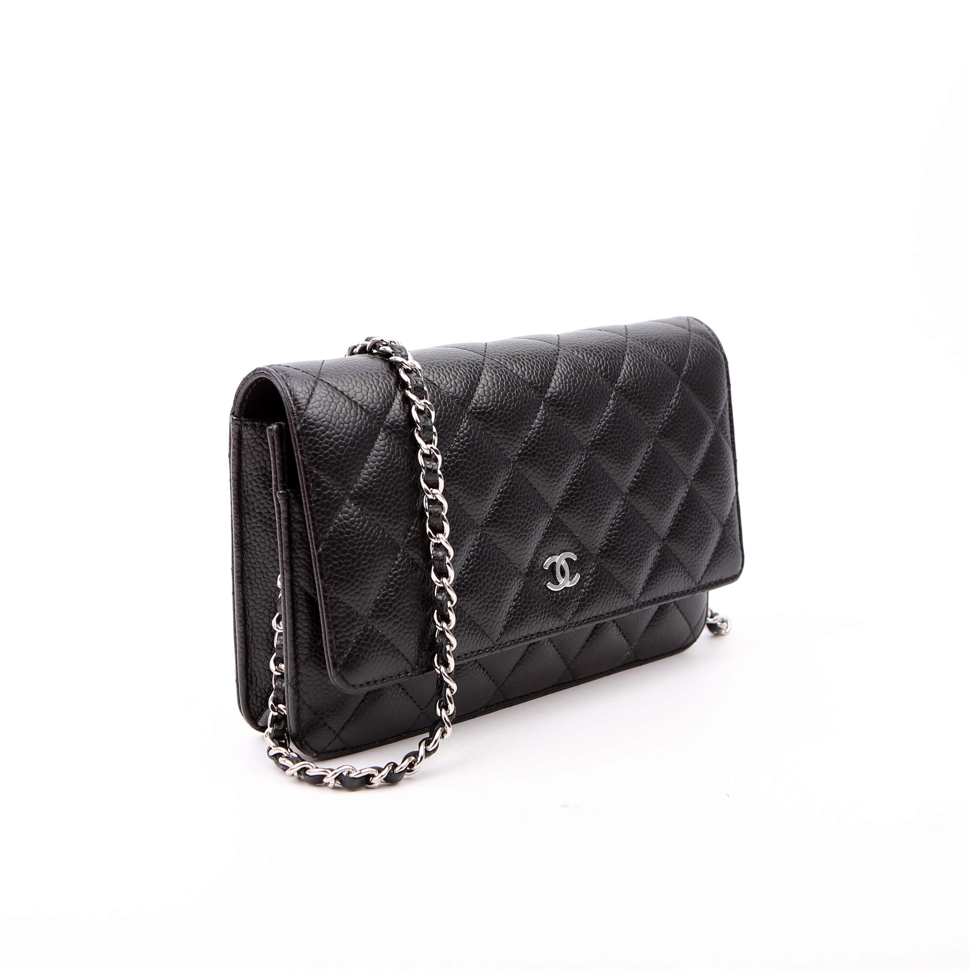 Chanel WOC Classic Quilted Caviar RFID Black