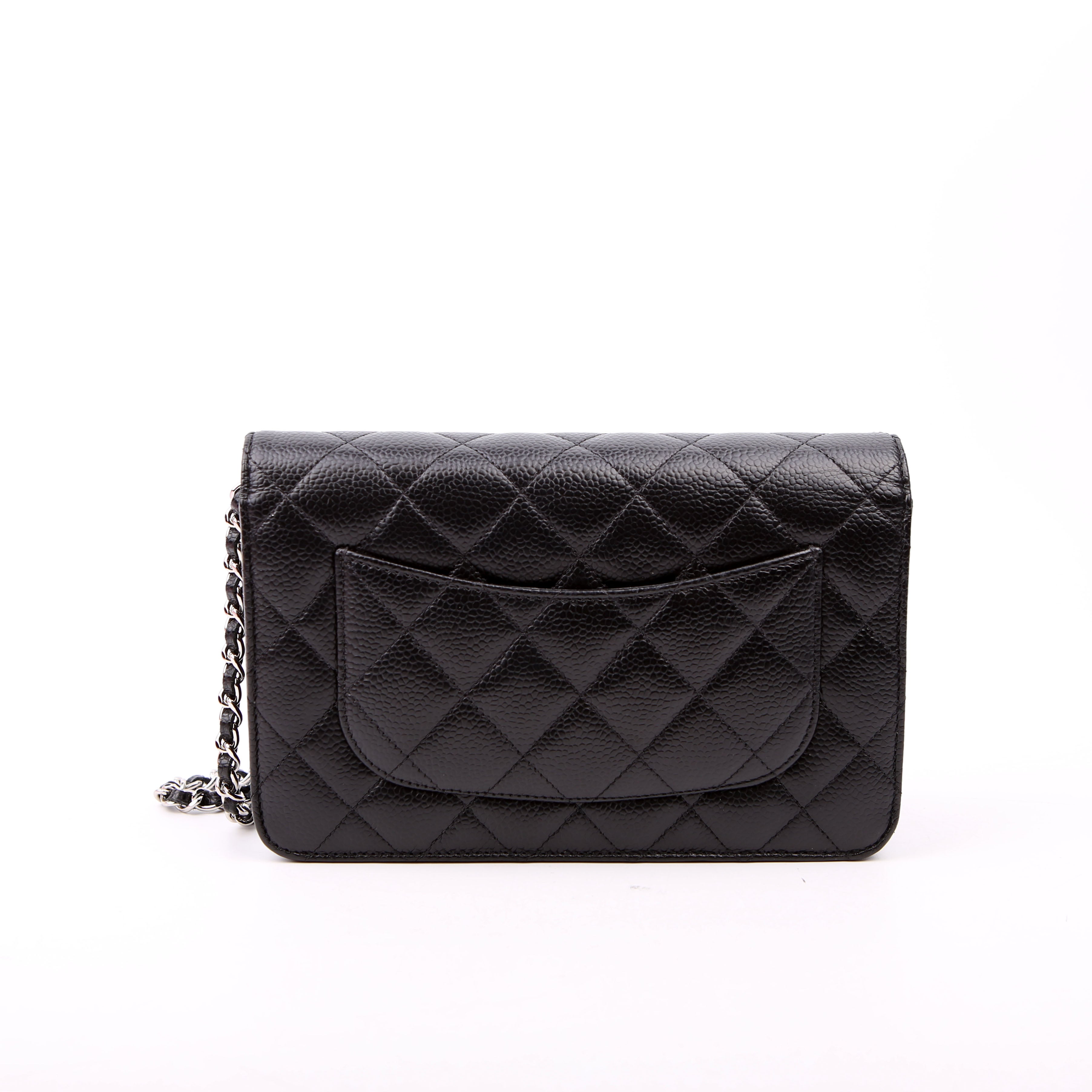 Chanel WOC Classic Quilted Caviar RFID Black