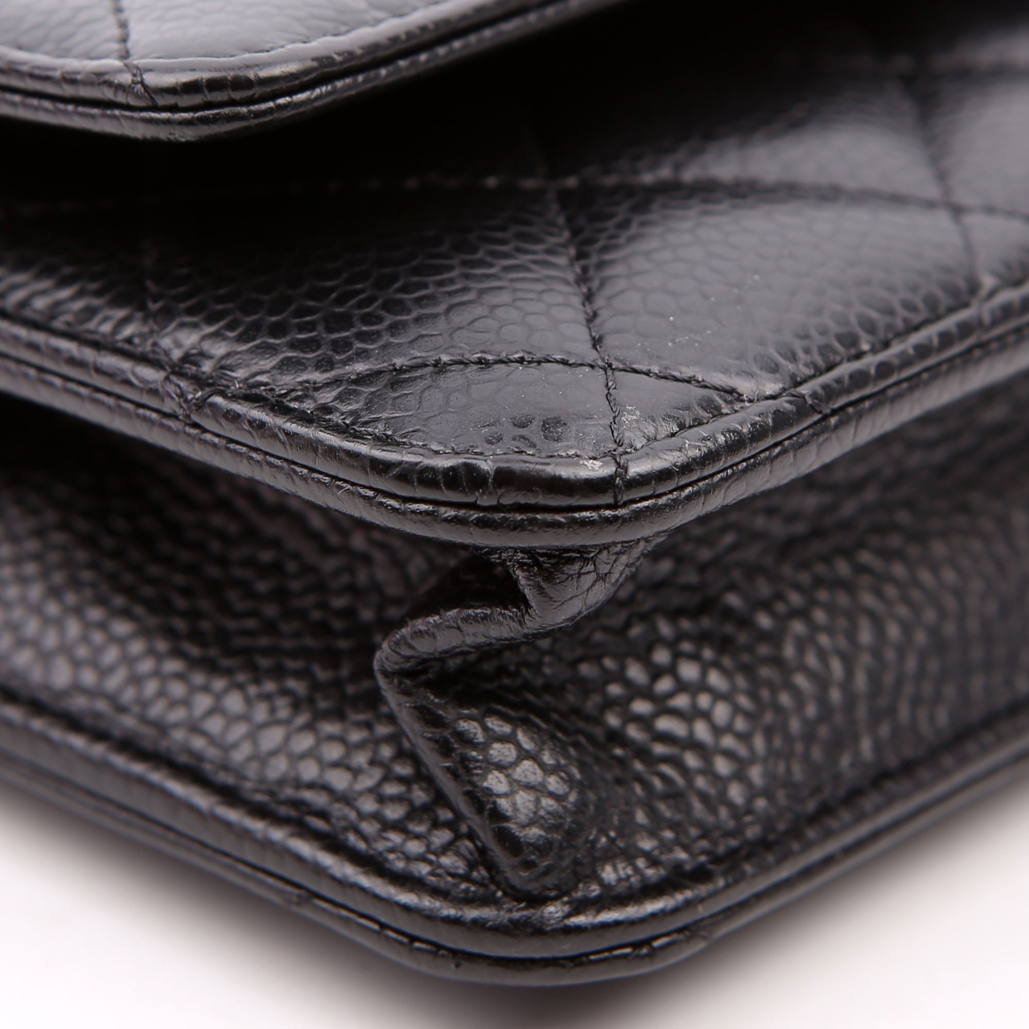 Chanel WOC Classic Quilted Caviar RFID Black