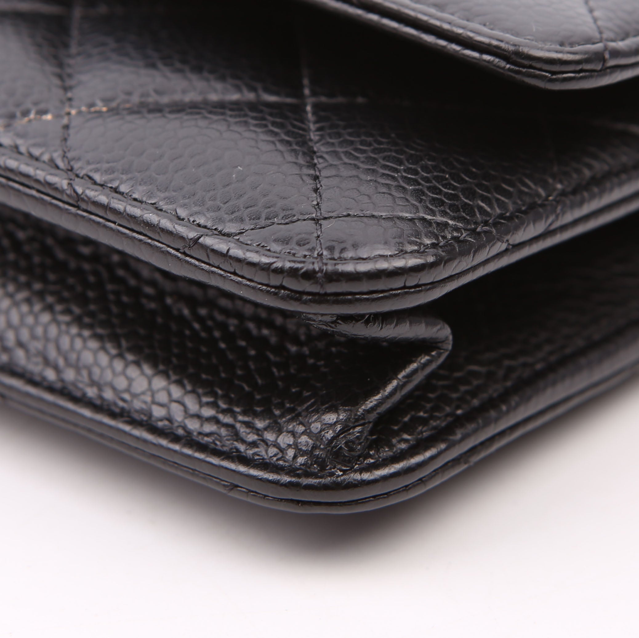 Chanel WOC Classic Quilted Caviar RFID Black
