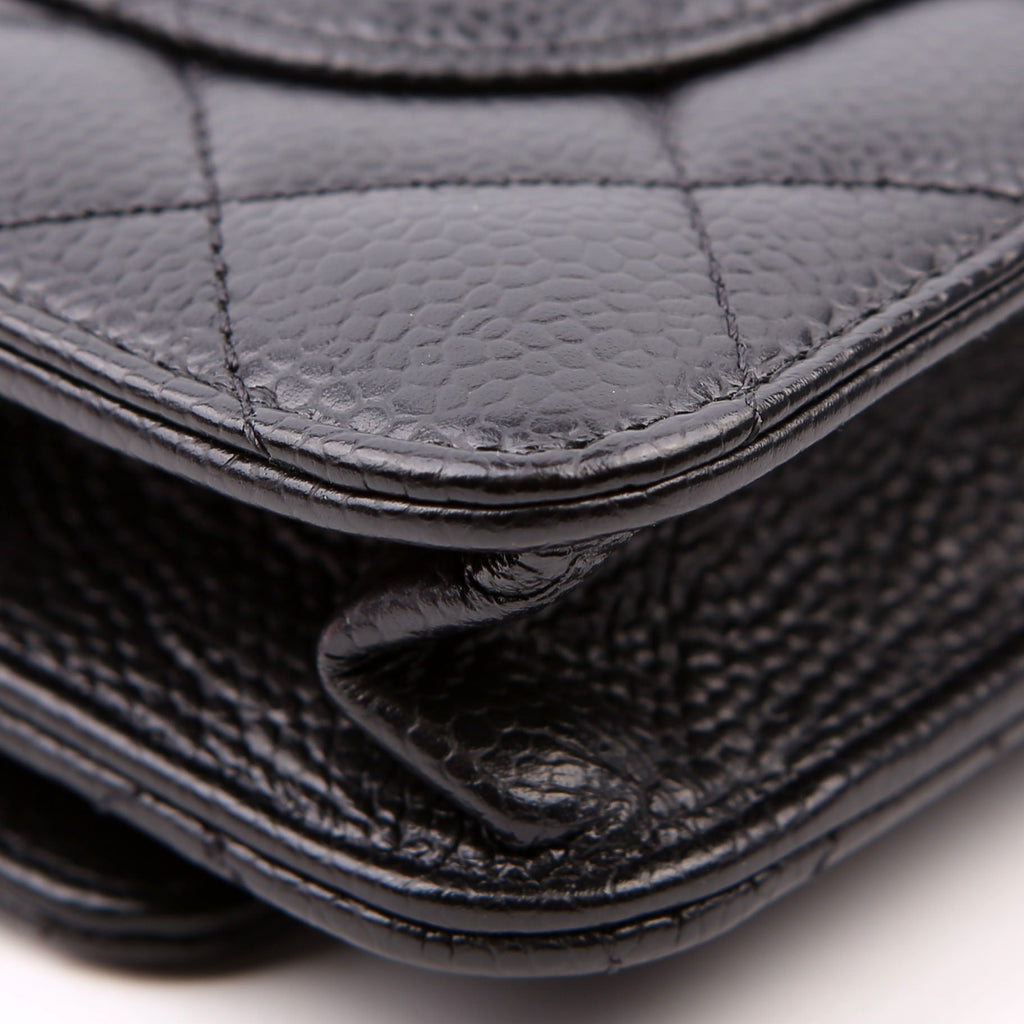 Chanel WOC Classic Quilted Caviar RFID Black