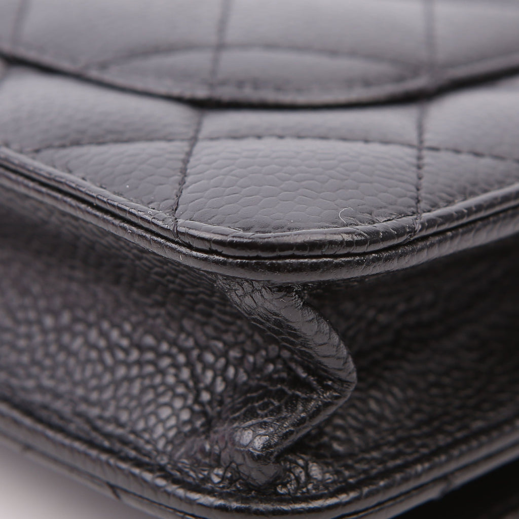 Chanel WOC Classic Quilted Caviar RFID Black