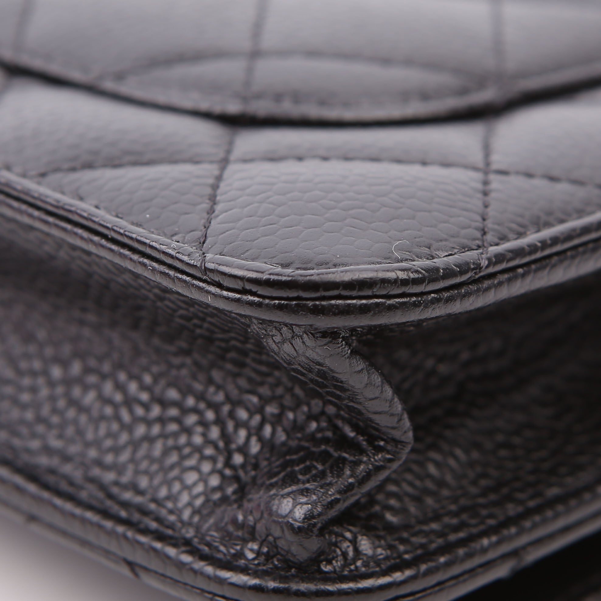 Chanel WOC Classic Quilted Caviar RFID Black