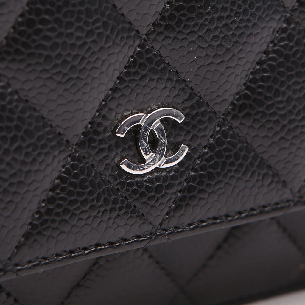 Chanel WOC Classic Quilted Caviar RFID Black