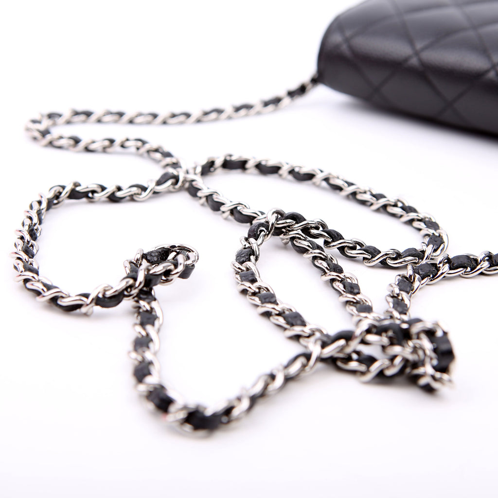 Chanel WOC Classic Quilted Caviar RFID Black