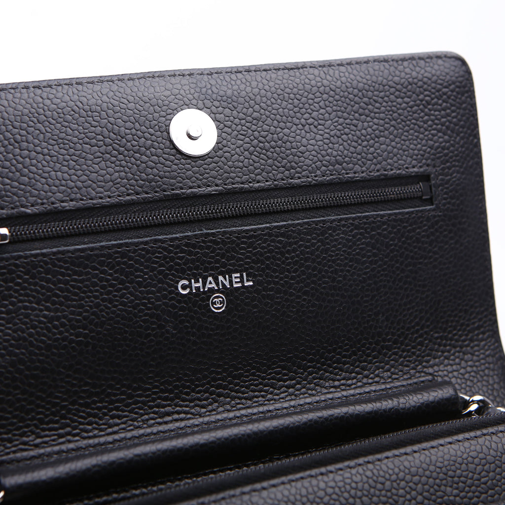 Chanel WOC Classic Quilted Caviar RFID Black