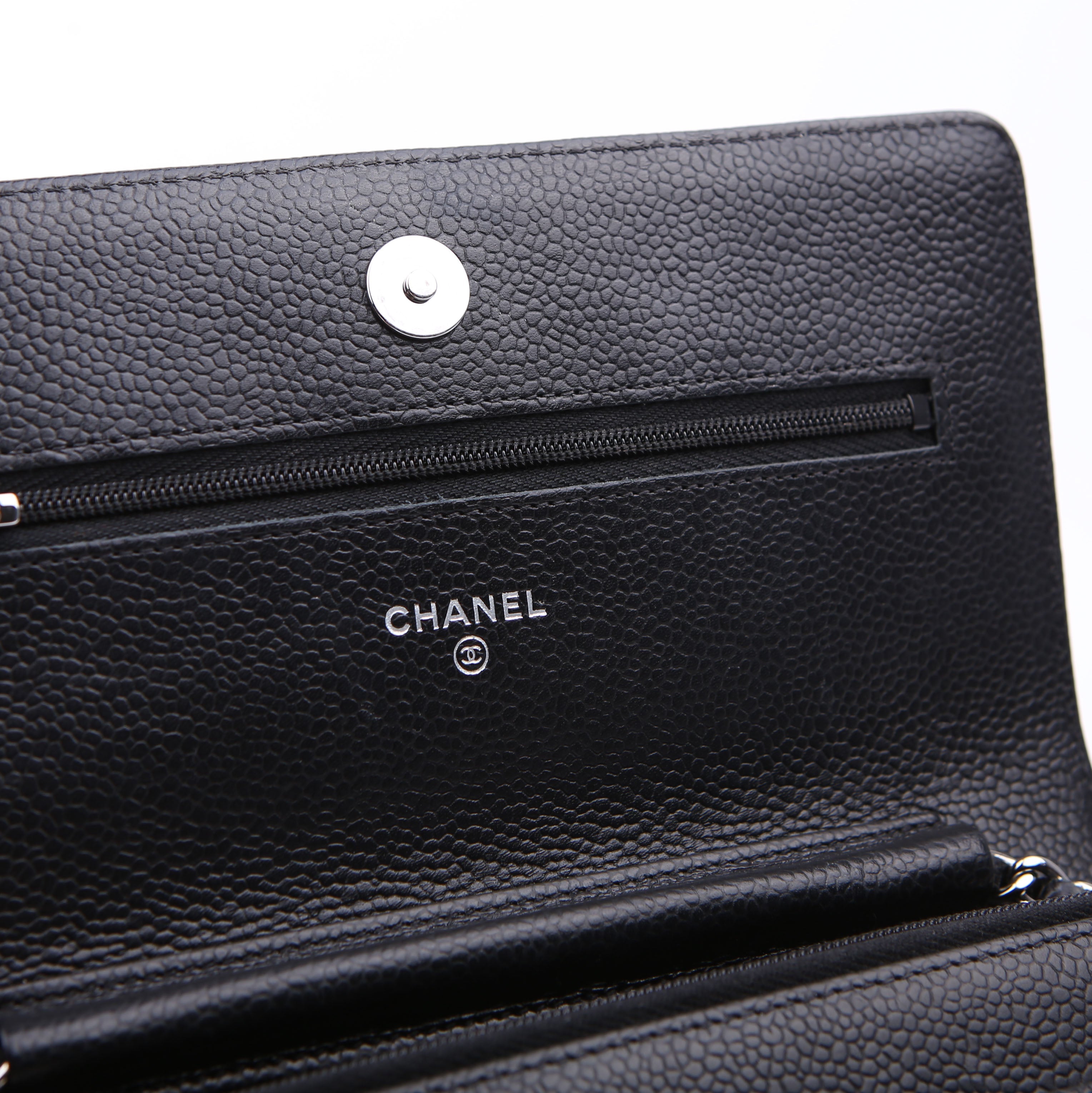 Chanel WOC Classic Quilted Caviar RFID Black