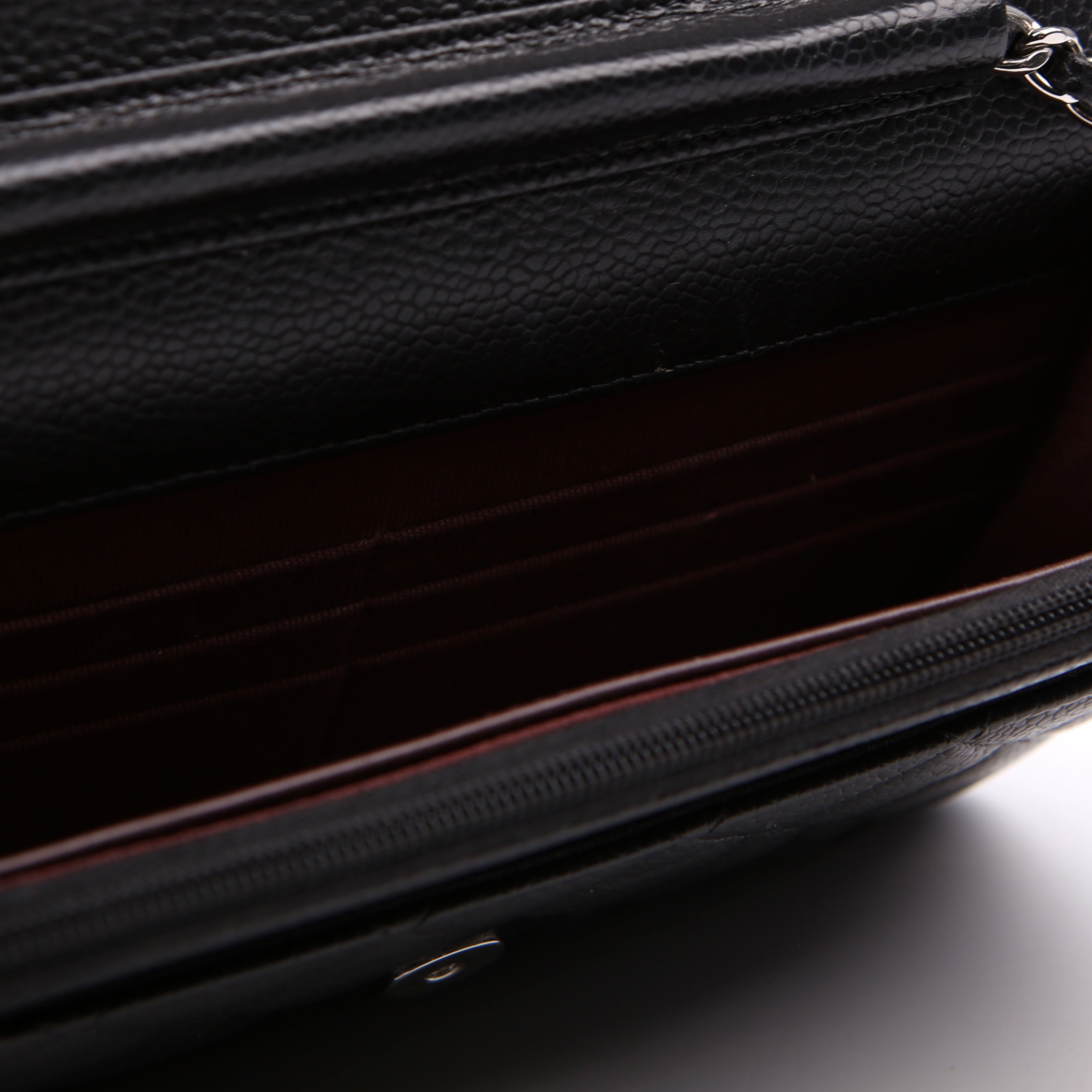 Chanel WOC Classic Quilted Caviar RFID Black