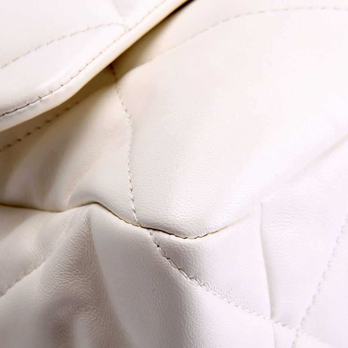 Chanel Quilted Goatskin 19 Medium Flap RFID White