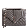 Saint Laurent Envelope Medium Tri-Quilt 600185/487206 Grey