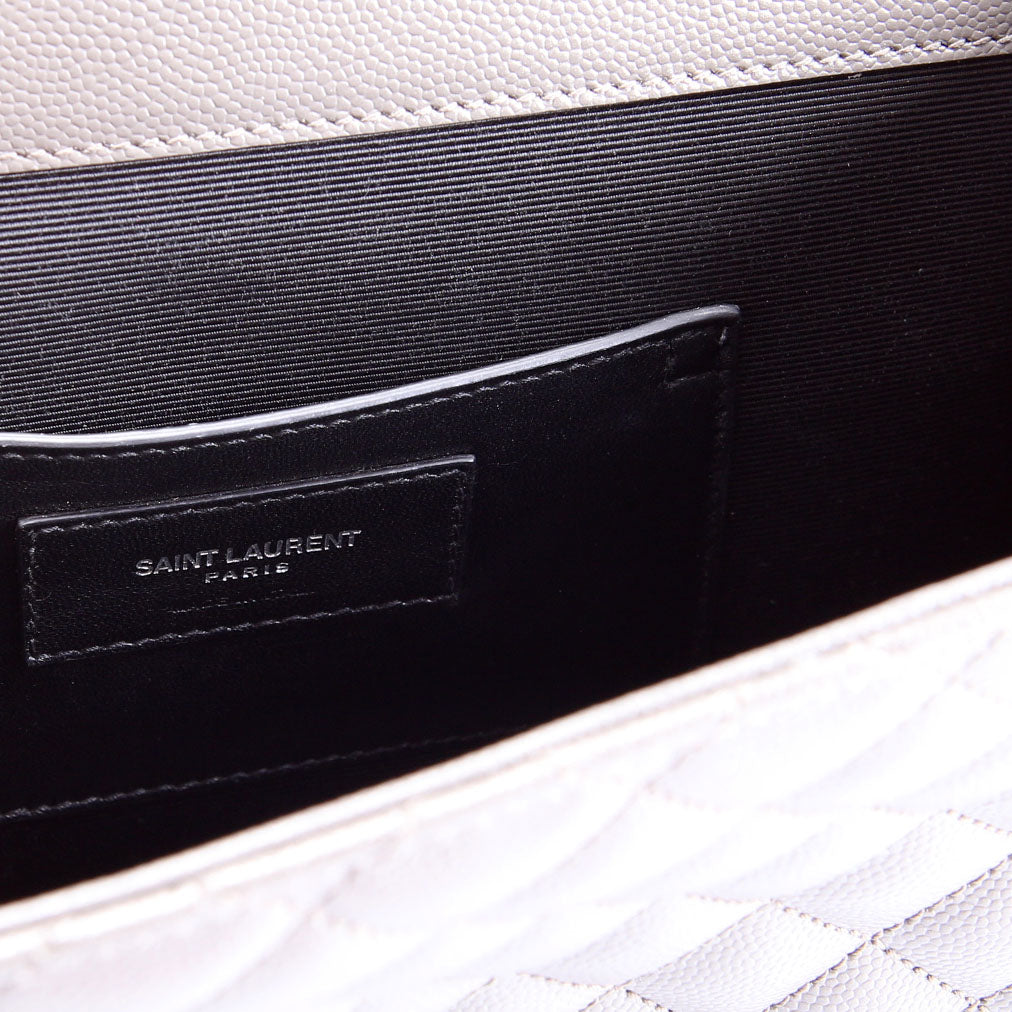 Saint Laurent Envelope Medium Tri-Quilt 600185/487206 Grey